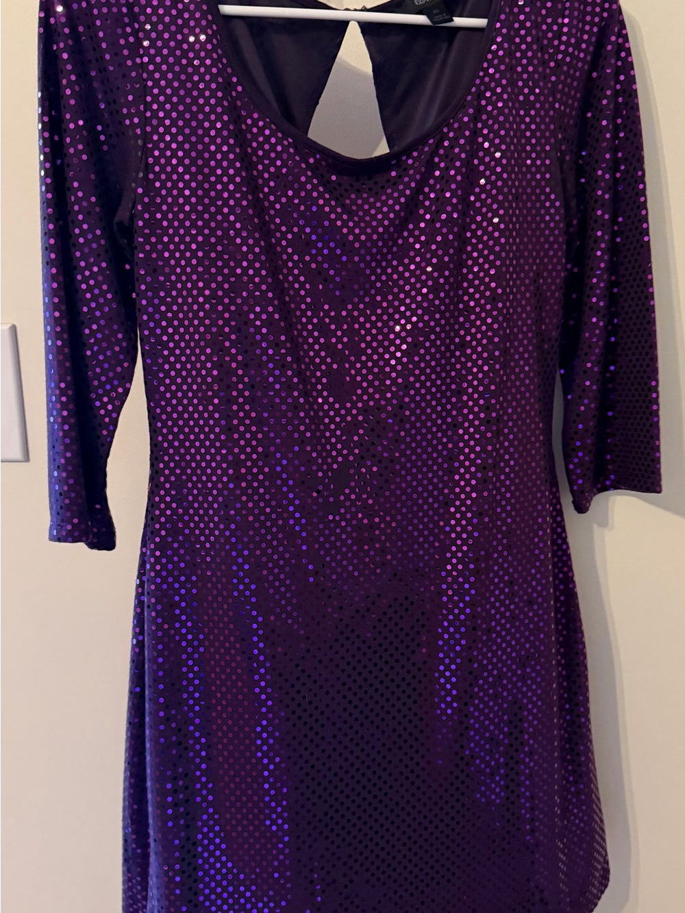 Express Purple Sequin Mini Dress